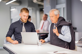 Senior-focused agents assisting clients with dental and vision insurance options, emphasizing personalized support and clear communication.